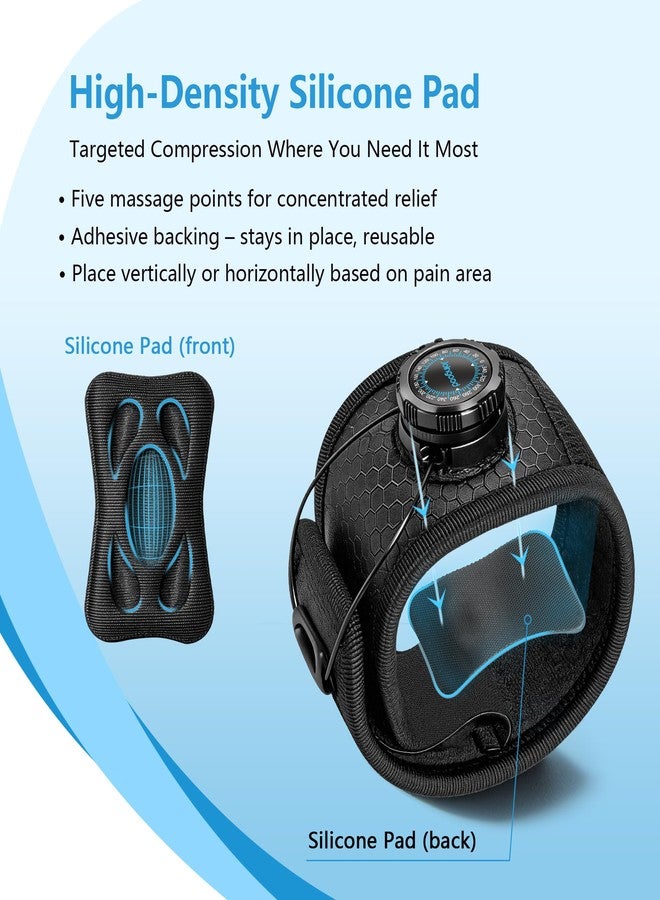 joingood Elbow Brace with Knob Quick Adjustment and Silicone Pressure Pad, Tennis Elbow Brace for Men Women, Golfers Elbow Brace for Tendonitis Bursitis, Breathable SBR Elbow Support Wrap, L - Image 4