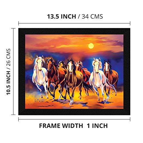 ArtX Paper Seven Running Horses Wall Art, Multicolor, Wildlife, 10.5X13.5 in, Set of 1 - Image 3