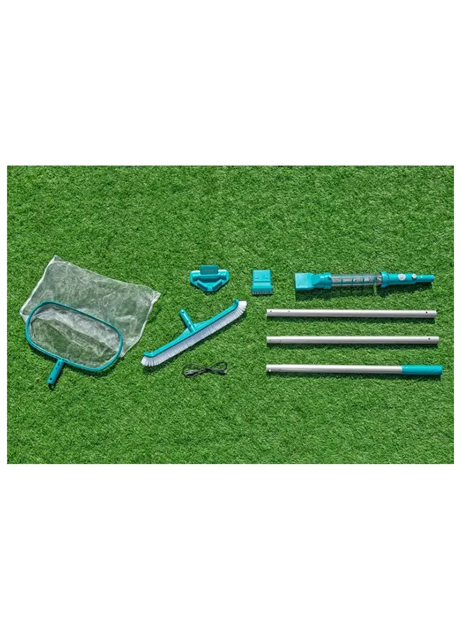 Bestway AquaSurge Pool Maintenance Kit with Rechargeable Vacuum, Telescopic Pole, Skimmer Net, Portable Pool Cleaning Set for Above Ground Pools, Easy Debris Removal System