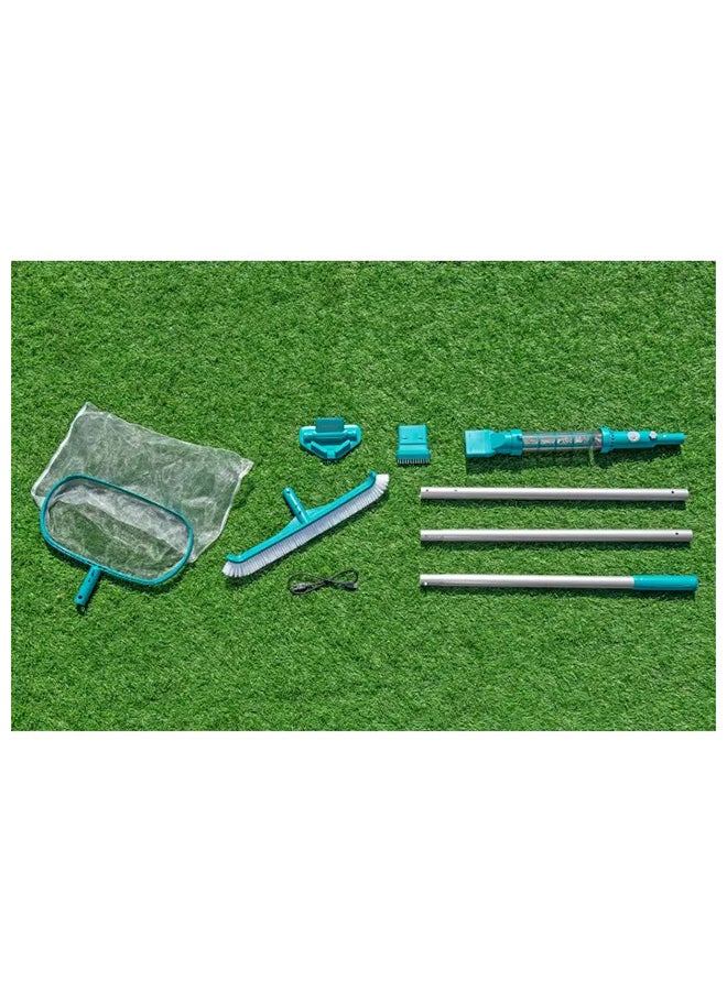 Bestway, AquaSurge Pool Maintenance Kit with Rechargeable Vacuum, Telescopic Pole, Skimmer Net, Portable Pool Cleaning Set for Above Ground Pools, Easy Debris Removal System - Image 2