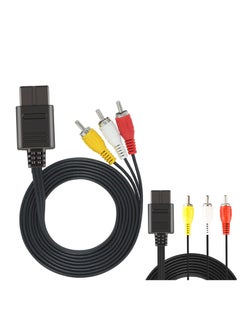 SUNSAR 2Pack 6Ft AV Composite Video Cable Cord Compatible with Nintendo 64/N64/GameCube/Super Nintendo SNES TV Game, Audio Video AV Cable Cord  - Image 1