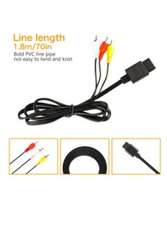 SUNSAR 2Pack 6Ft AV Composite Video Cable Cord Compatible with Nintendo 64/N64/GameCube/Super Nintendo SNES TV Game, Audio Video AV Cable Cord  - Image 2