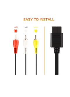 SUNSAR 2Pack 6Ft AV Composite Video Cable Cord Compatible with Nintendo 64/N64/GameCube/Super Nintendo SNES TV Game, Audio Video AV Cable Cord  - Image 5