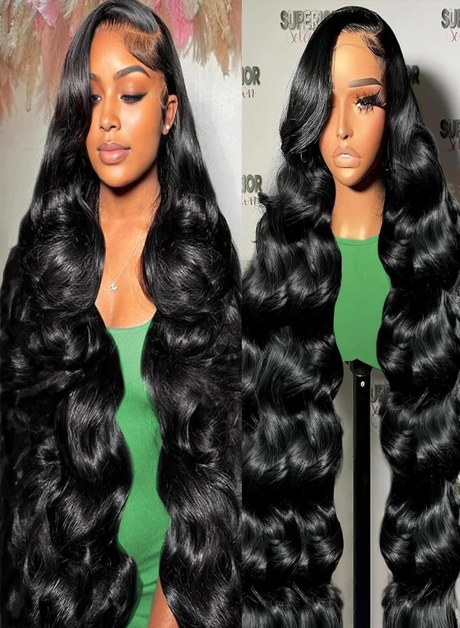 ANDRIA Glueless Wig Pre Plucked HD Lace frontal Wig for Black Women 13x4 Black Body Wave Lace front Wigs Synthetic Lace Front Wig With Baby Hair Loose Wave colored Wigs for Women Daliy Party Use - Image 2
