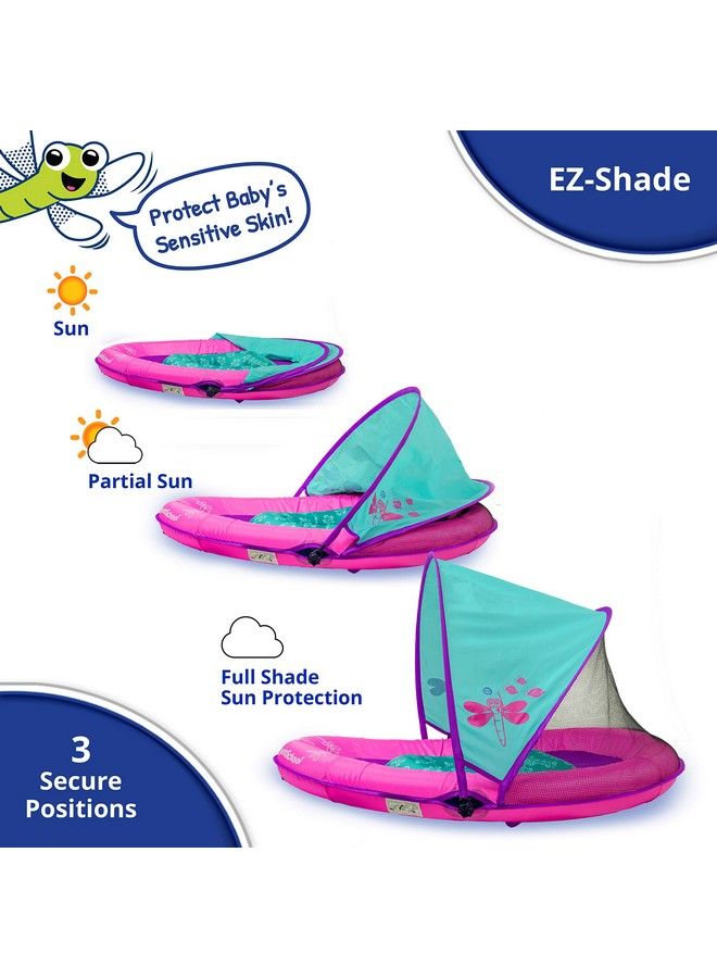 SwimSchool Deluxe Baby Pool Float With Adjustable Canopy  6 24 Months  Baby Swim Float With Splash & Play Activity Center Safety Seat Pink/Aqua  - Image 4