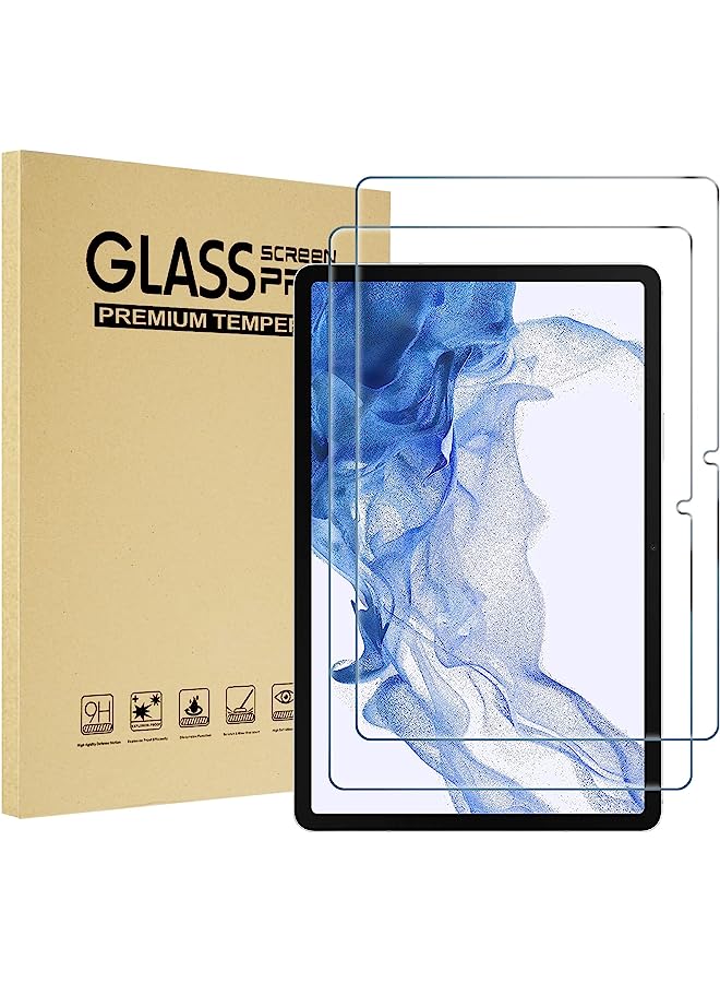 Procases 2 Pack Screen Protector For Galaxy Tab S8 Plus/Tab S7 Fe/Tab S7 Plus 12.4 Inch, 9H Hardness Tempered Glass Hd Clear Film For Sm-X800/X806/T730/T736/T970/T975/T976/T978 - Image 1