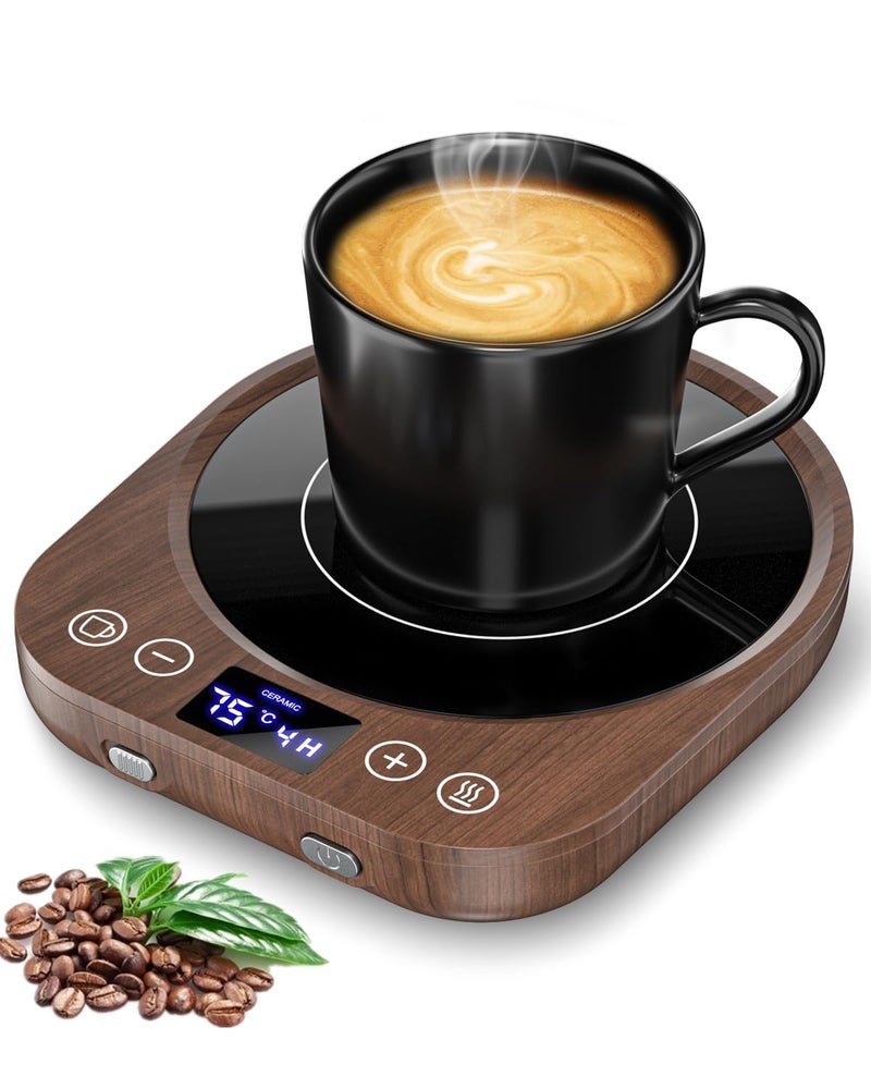 MQFORU Coffee Mug Warmer Mug Warmer for Desk Smart Cup Warmer with Gravity Sensor 9 Temperature Settings 19H Timing 4H Auto Shut Off Cup Warmer for Heating Coffee Tea Milk Candle