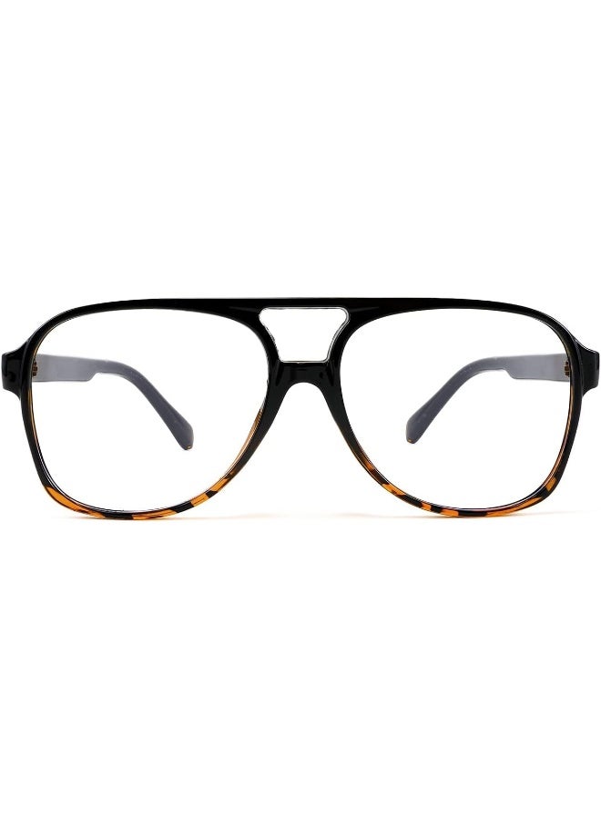 FEISEDY FEISEDY 70s Pilot Glasses Frame Blue Light Blocking Glasses Oversized Square Computer Glasses Women Men B2888  - Image 1