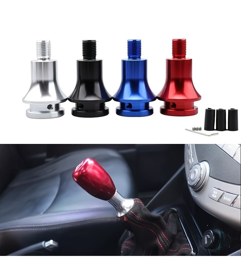 1 Pc Silvery Aluminum Alloy Shift Lever Converter Thread Converter Gear Lever Adapter 12x1 25 Dust Cover Connection Limiter - Image 5