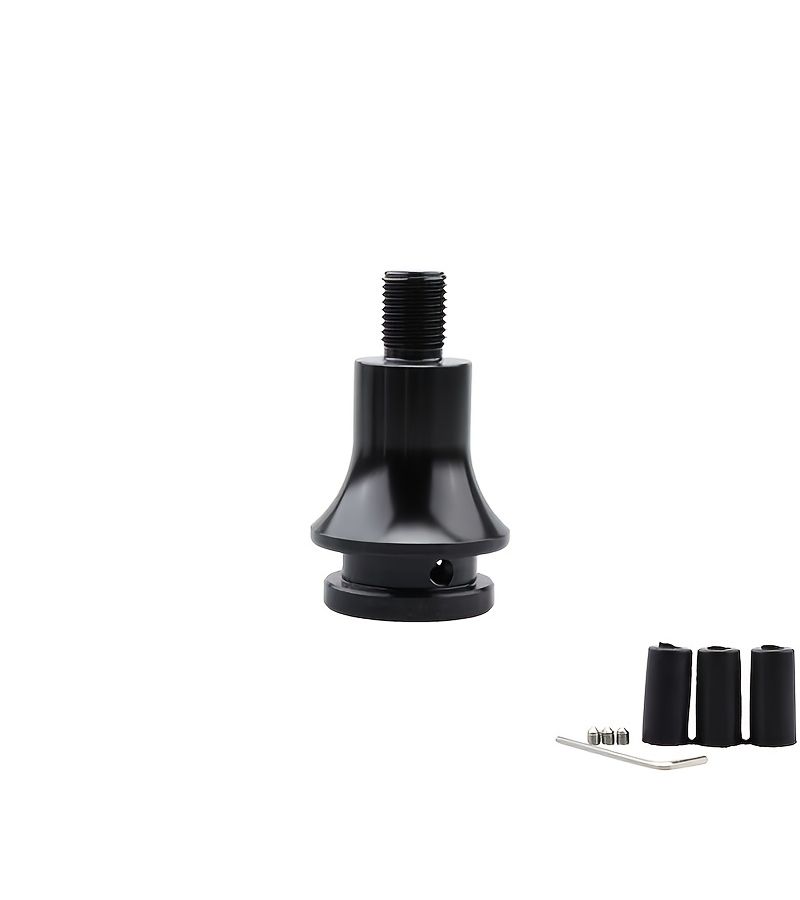 1 Pc Silvery Aluminum Alloy Shift Lever Converter Thread Converter Gear Lever Adapter 12x1 25 Dust Cover Connection Limiter - Image 1