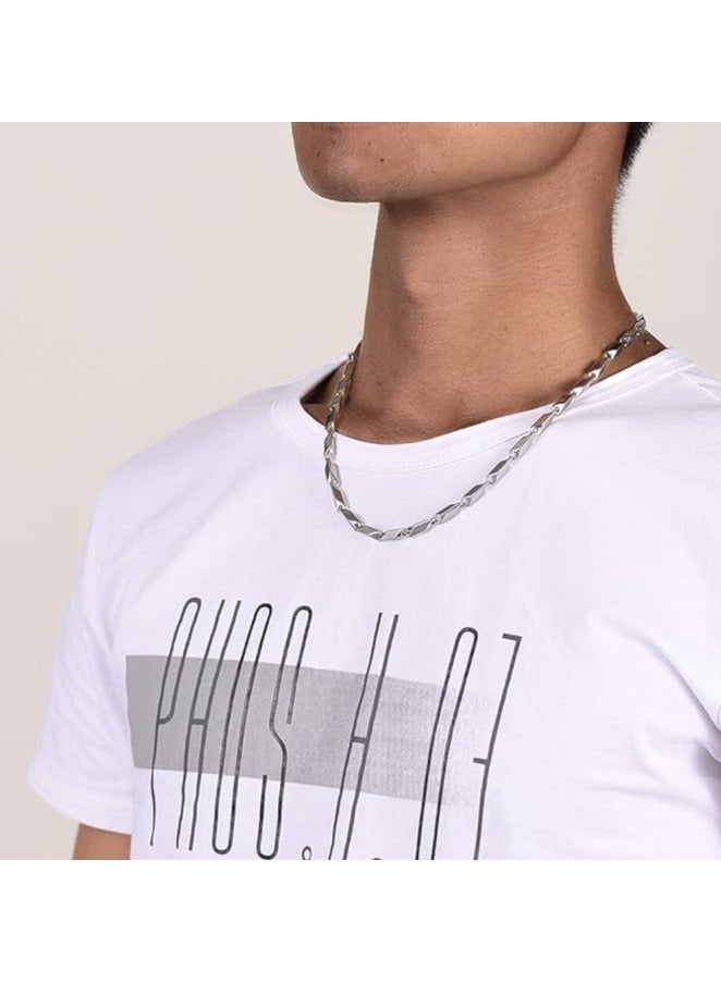 Julia Store Stainless Steel Chains 60 cm Trendy Necklaces Silver Tone Choker Teens Girls Men Women Mens Male Chain Necklace - Image 5