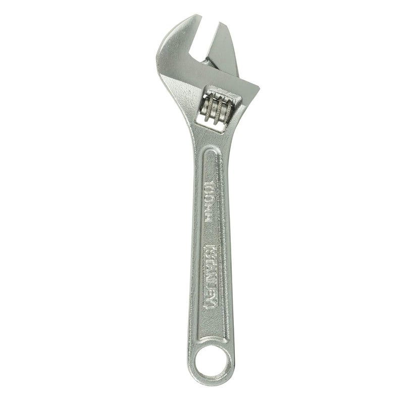 Stanley 187430 100mm Chrome Plated Adjustable Wrench Yellow Black - Image 2