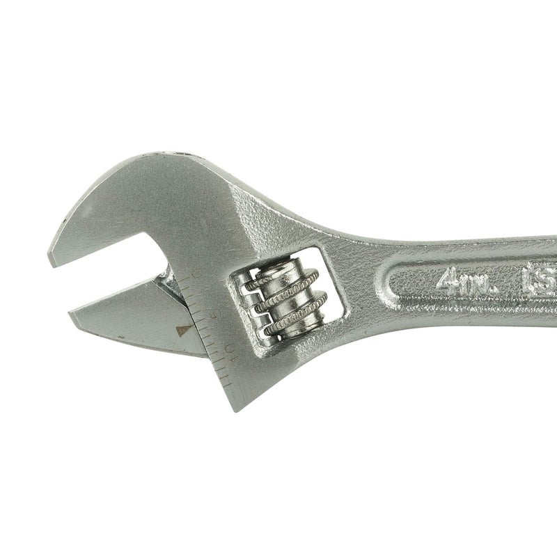Stanley 187430 100mm Chrome Plated Adjustable Wrench Yellow Black - Image 3