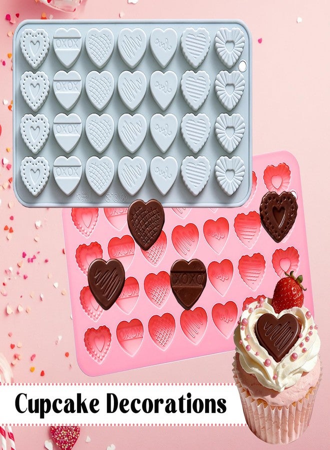 Ceoyiler 2Pcs Heart Silicone Molds, 28-Cavity Premium Heart Chocolate Silicone Molds, Non-Stick Chocolate Molds for Baking, Making Chocolates, Cakes, Candies, and Soaps - Image 5