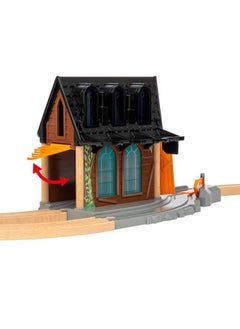 Brio BRIO World - 36007 Smart Tech Sound Spooky Train Station | Kid-Friendly Train Set Accessory | Interactive Sound and Light Effects | Glow-in-The-Dark Feature | Made with FSC-Certified Wood  - Image 3
