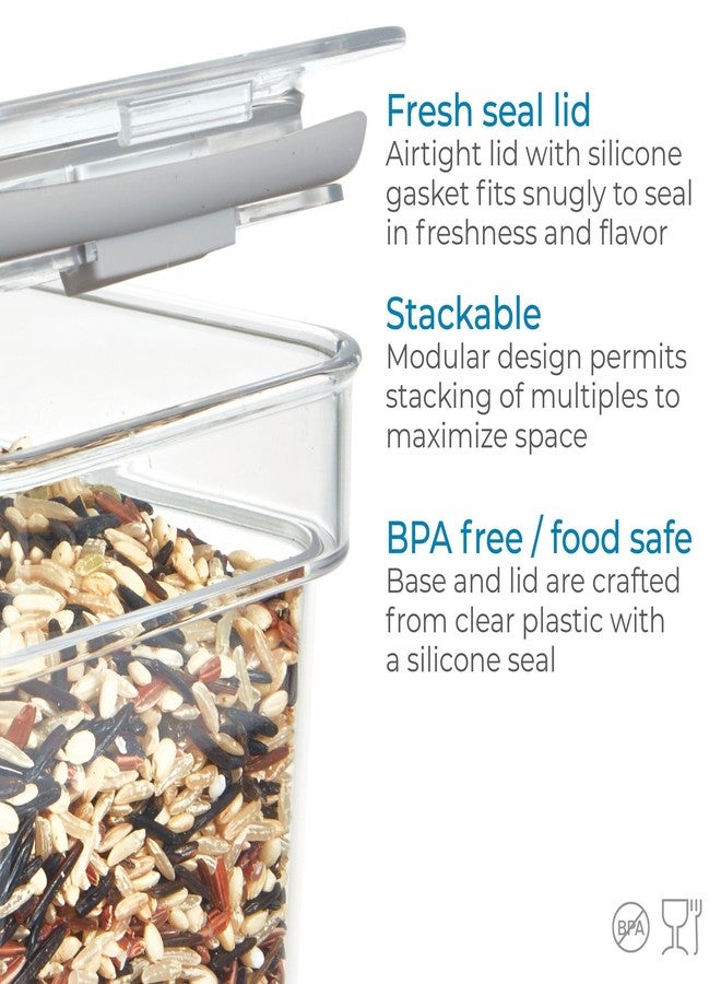إنترديزاين صندوق تخزين صغير وطويل للمواد الجافة من iDesign، مجموعة Fresh - 3.93 بوصة طول × 5.3 بوصة عرض × 6 بوصة ارتفاع، صندوق شفاف - Image 4
