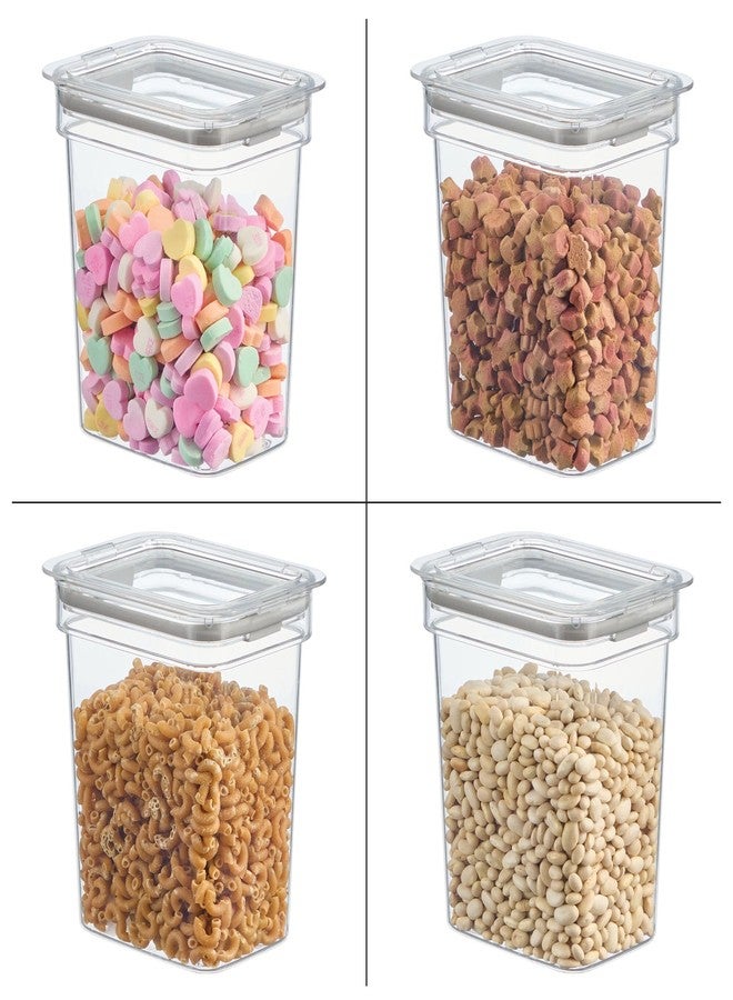 إنترديزاين صندوق تخزين صغير وطويل للمواد الجافة من iDesign، مجموعة Fresh - 3.93 بوصة طول × 5.3 بوصة عرض × 6 بوصة ارتفاع، صندوق شفاف - Image 3