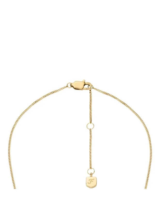 FOSSIL Butterfly Gold-Tone Stainless Steel Pendant Necklace