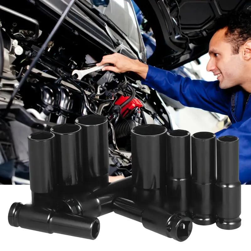 SNE Half Dr Deep Socket Wrench Impact Set 8 To 24Mm Long Size Tool Kit, Wrenches and Spanner, Box End, Chrome Vanadium Steel (10 in 1 impact socket set) - Image 2