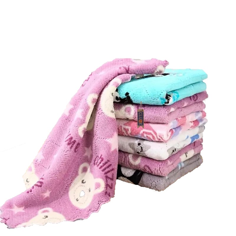 CLUZE Microfiber Cartoon Printed Dish Cleaning Cloth Kitchen Towels Double-Sided Colorful Towel Lint Free Highly Absorbent Multi-Purpose Dust and Dirty Cleaning Supplies (Pack of 4) - Image 1