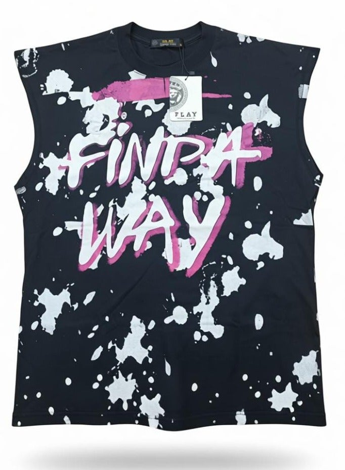 PLAY Men’s Sleeveless T-Shirt – Trendy  Design | Soft & Breathable Cotton for Everyday Comfort - Size XL - Image 1