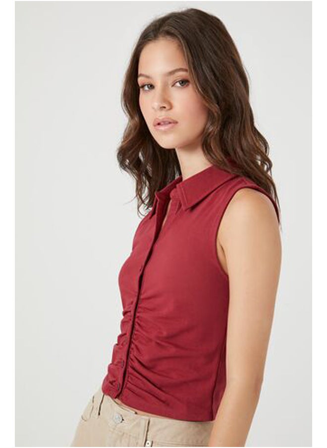 FOREVER 21 Ruched Sleeveless Top  - Image 4