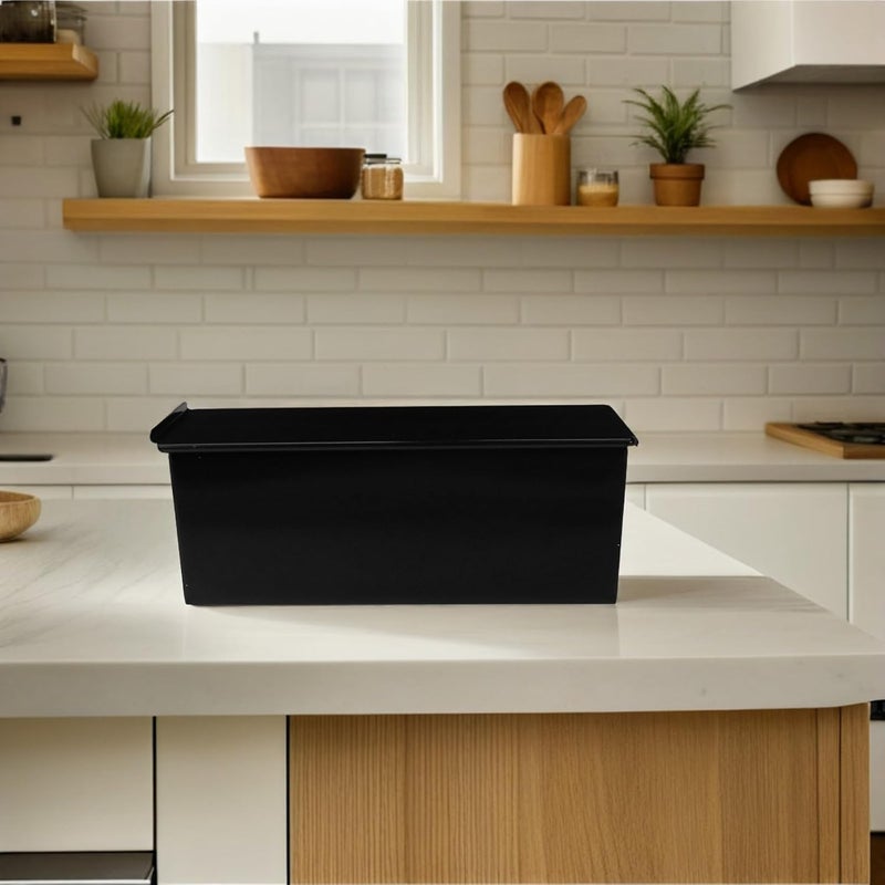 Black Loaf Bakeware with Lid 1000g Non-stick Toast Baking Pan Bread Mold Oven Cake Pan for Home Baking - Image 4