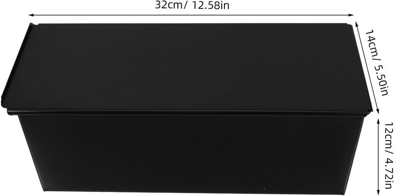 Black Loaf Bakeware with Lid 1000g Non-stick Toast Baking Pan Bread Mold Oven Cake Pan for Home Baking - Image 2