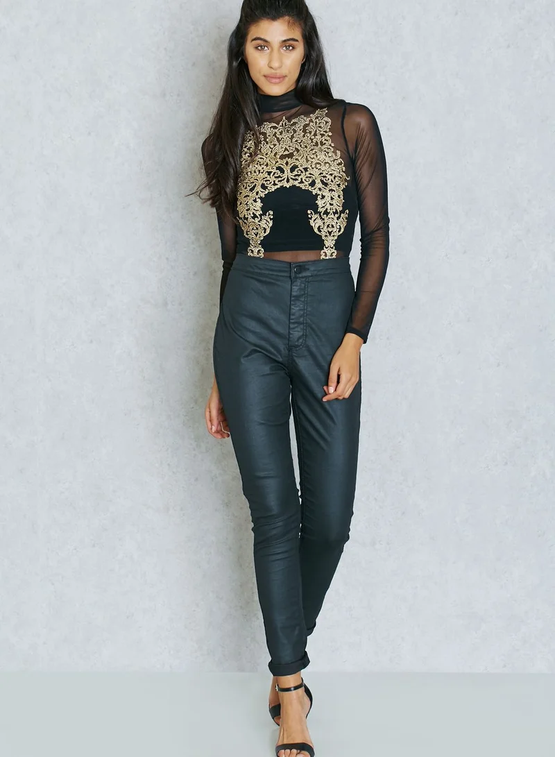 Ruby Q Embellished Mesh Body