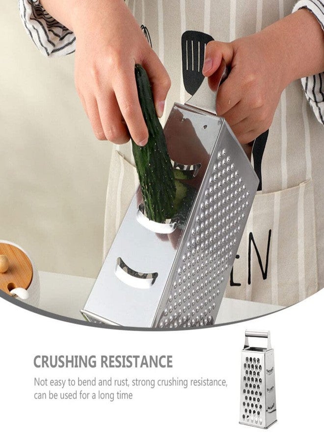 هيموتون مبشرة هيموتون المصنوعة من الفولاذ المقاوم للصدأ، متعددة الوظائف، لبشر الخضار وتقطيع الجبن، أداة مطبخ بمقبض مانع للانزلاق للتقطيع والبشر والهرس. - Image 2