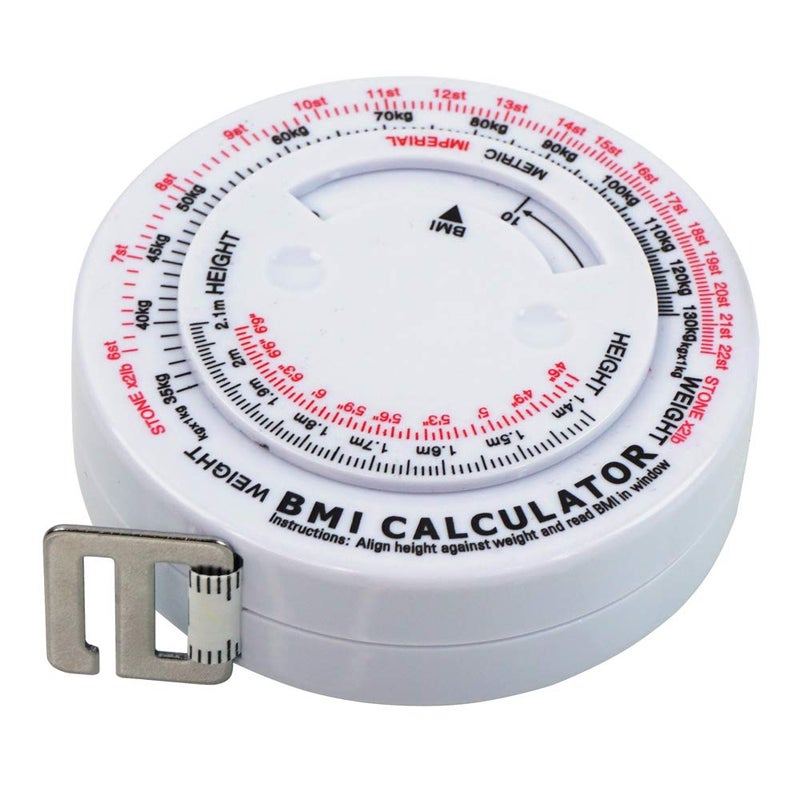 FoRapid 60"/150cm BMI Tape Measure Body Mass Index Anatomical Measuring Tape+Built-in BMI Calculator Retractable Body Fat Measuring Tape Diet Ruler Weight Loss Accurate Durable Fiberglass Vinyl Tape - Image 1