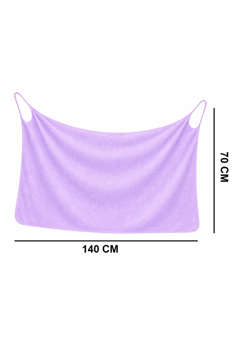 Microfiber Bath Towel, Quick-Dry with Hanging Loops – Size 140 × 70 cm - Image 2