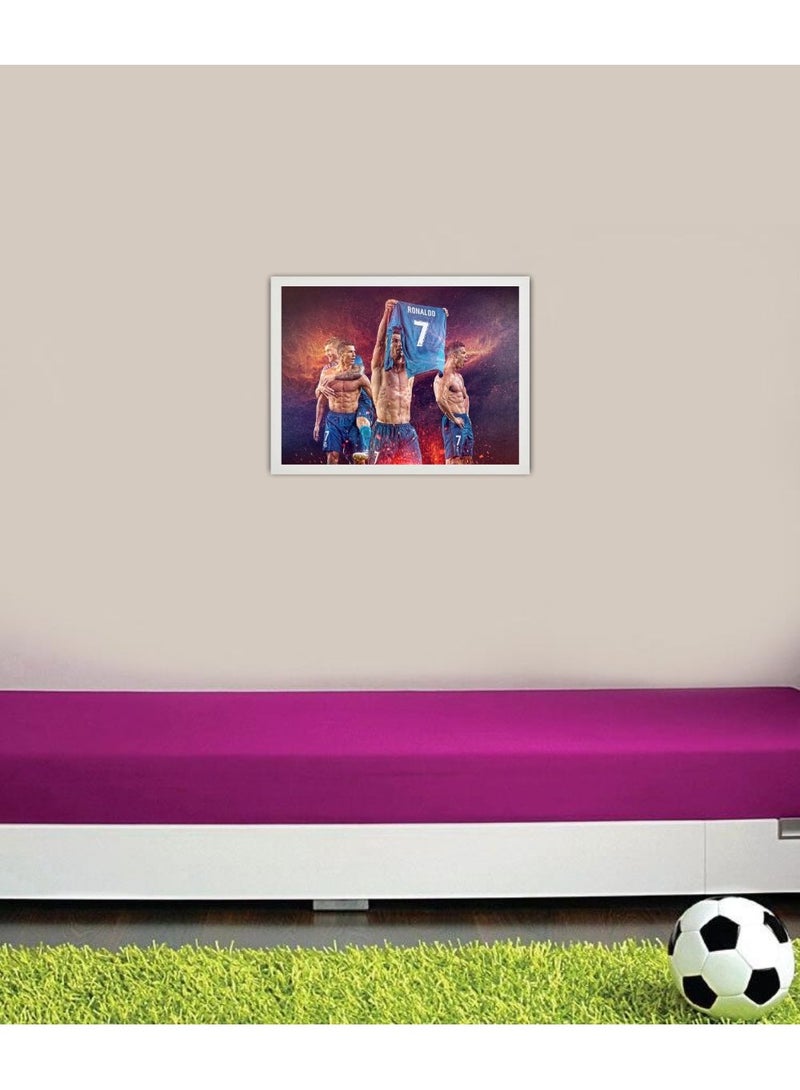 MEC Ronaldo Football Player Design Poster Frame 21x30 Cm - Image 5