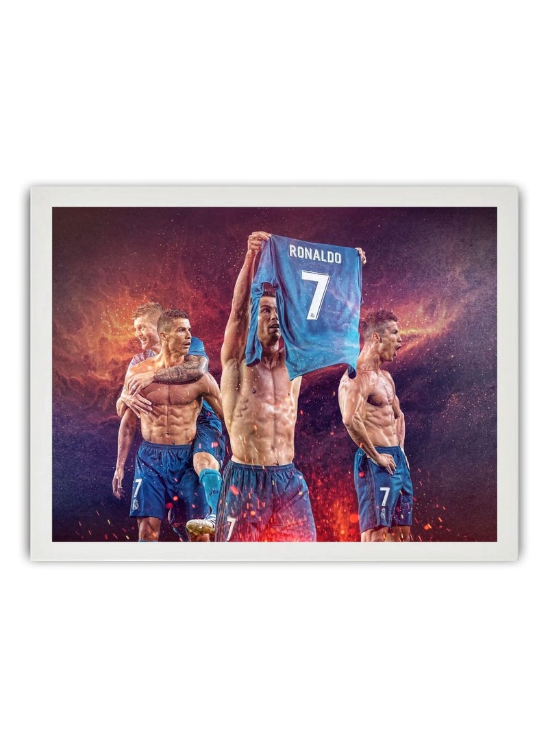 MEC Ronaldo Football Player Design Poster Frame 21x30 Cm - Image 1