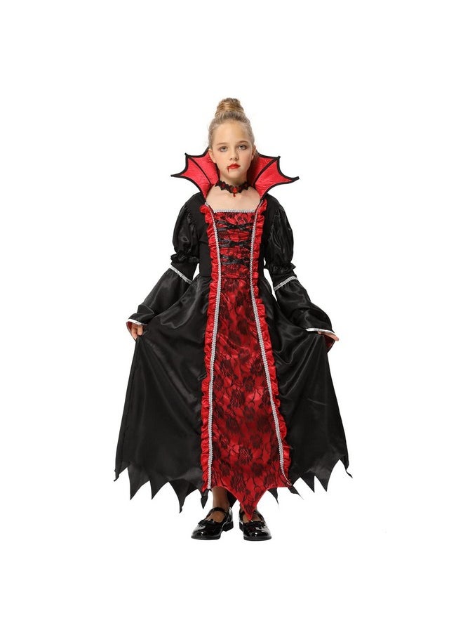 FunsLane - Halloween Royal Vampire Costume Set For Girls Role Play Party, Vampiress Queen Dress Up Toys - Image 1