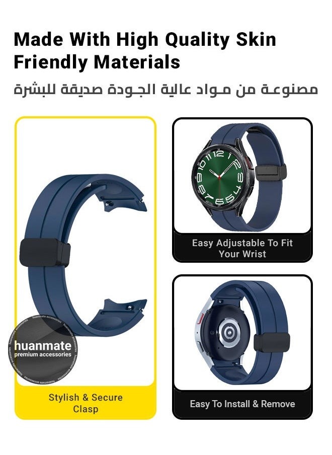 For Samsung Galaxy Watch 6 Classic 43mm47mm Galaxy Watch 6 40mm44mm Galaxy Watch 5 Pro 45mm Galaxy Watch 5 44mm40mm Galaxy Watch 4 Galaxy Watch 4 Classic  Folding Magnetic Buckle Silicone Strap - pzsku/Z5BB2BDF5CC27CE0EEB84Z/45/_/1709787572/47078db7-b6ce-4209-b4d7-bb35a6f503e7