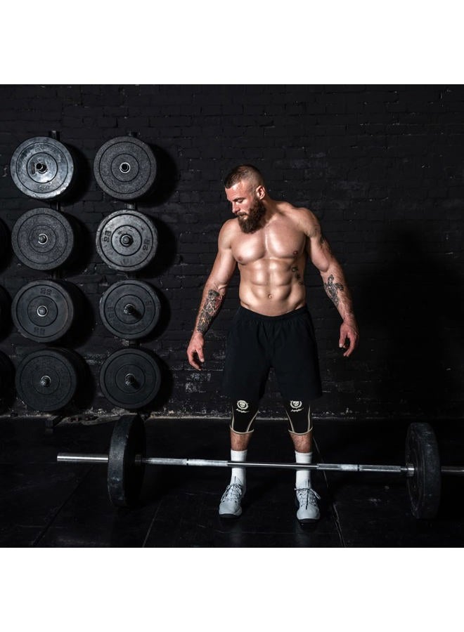 Jupiter Knee Sleeves (1 Pair), 7mm Compression Knee Braces for Squats,Weightlifting,Powerlifting,Cross Training for Men & Women (Medium) - Image 4