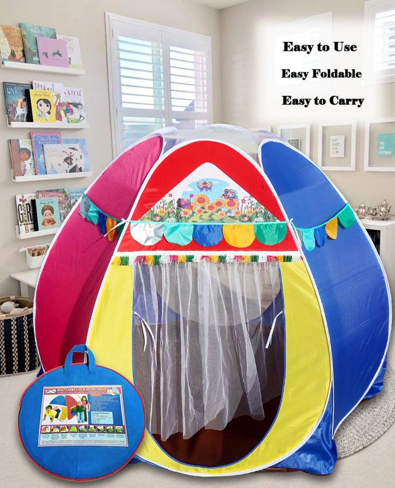 Homecute Hexagonal Igloo Type Foldable Pop Up Kids Tent House, Play Tent House for Kids (Jumbo Size-Multi Color) - Image 4