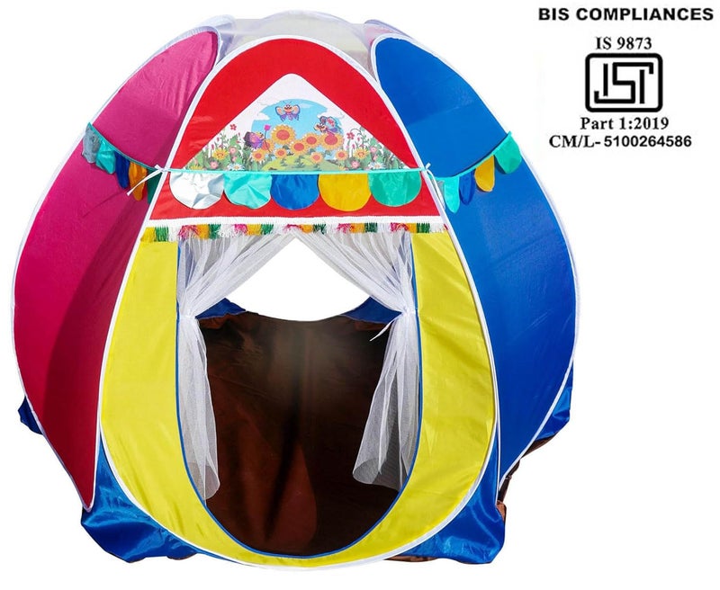 Homecute Hexagonal Igloo Type Foldable Pop Up Kids Tent House, Play Tent House for Kids (Jumbo Size-Multi Color) - Image 2