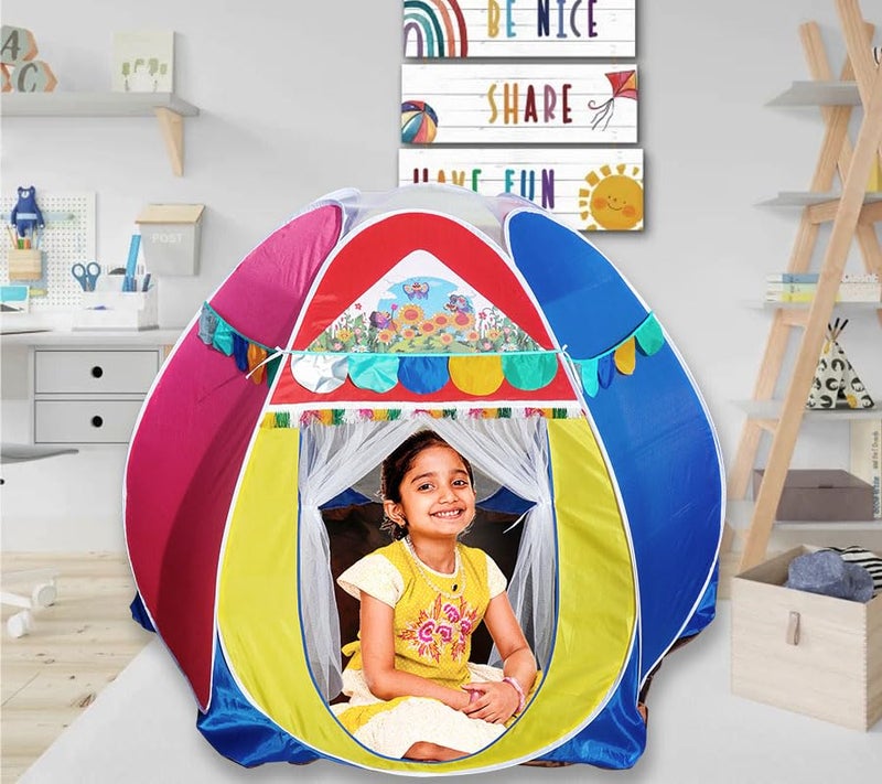 Homecute Hexagonal Igloo Type Foldable Pop Up Kids Tent House, Play Tent House for Kids (Jumbo Size-Multi Color) - Image 3
