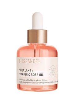 BIOSSANCE Squalane + Vitamin C Rose Oil 30ml  - Image 1
