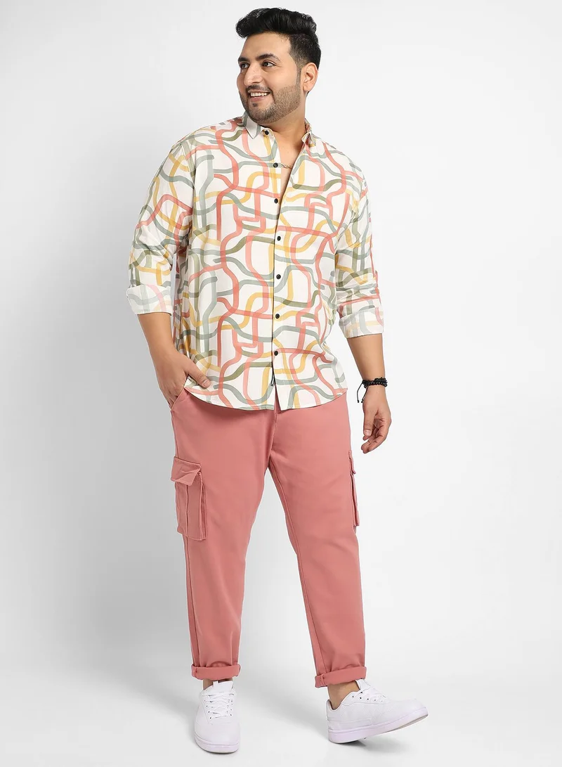 Instafab Plus  Instafab Plus Flowing Vines Shirt for Men | Best Price UAE