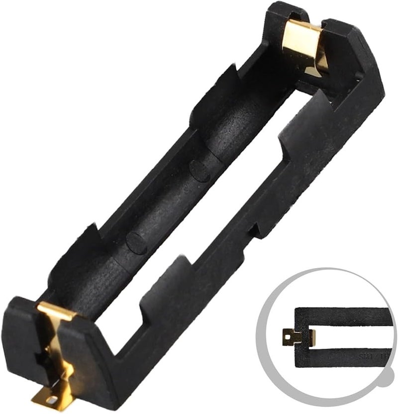 حافظة بطارية سوداء مع مشبك لتخزين الإلكترونيات المحمولة ومصدر طاقة DIY - Image 5