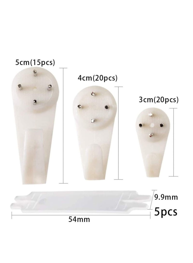 كابتن تيك 60Pack Picture Hangers for Hardwall Concrete Wall Hanging Photo Frames Drywall Hook Art Painting Display Hangers Clock Wedding Photos Hanging Hardware Kit for Home Office - Image 2