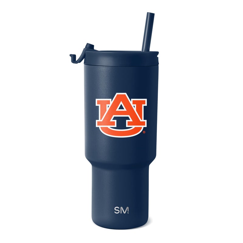Simple Modern Officially Licensed Collegiate Auburn Tigers 30 oz Tumbler with Flip Lid and Straws Insulated Cup Stainless Steel Gifts for Men Women Trek Collection Auburn University - Image 2