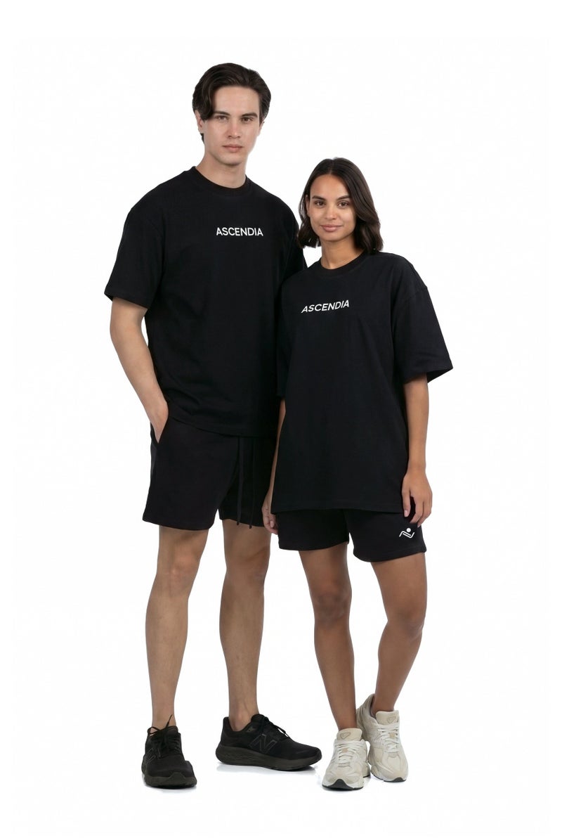 Ascendia Oversized Cotton Tee and Shorts Set for Men and Women - Image 1