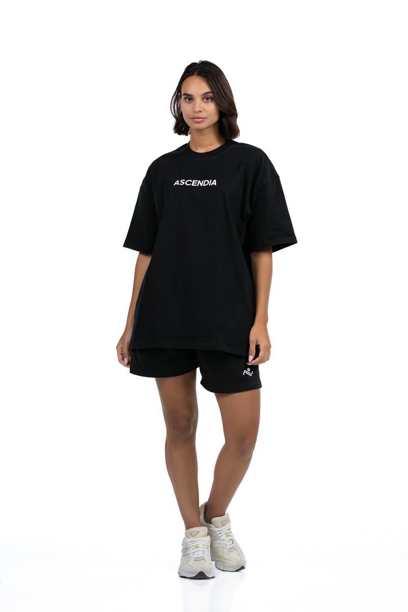 Ascendia Oversized Cotton Tee and Shorts Set for Men and Women - Image 3