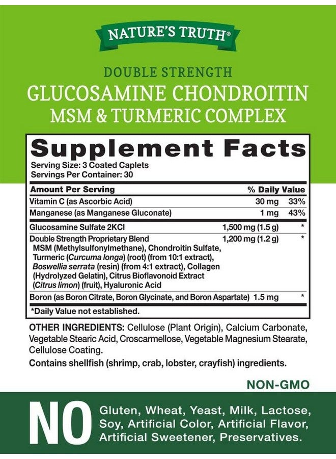 Nature's Truth Ds Glucosamine Chondroitin Msm Complex 90 Tablets  - Image 3