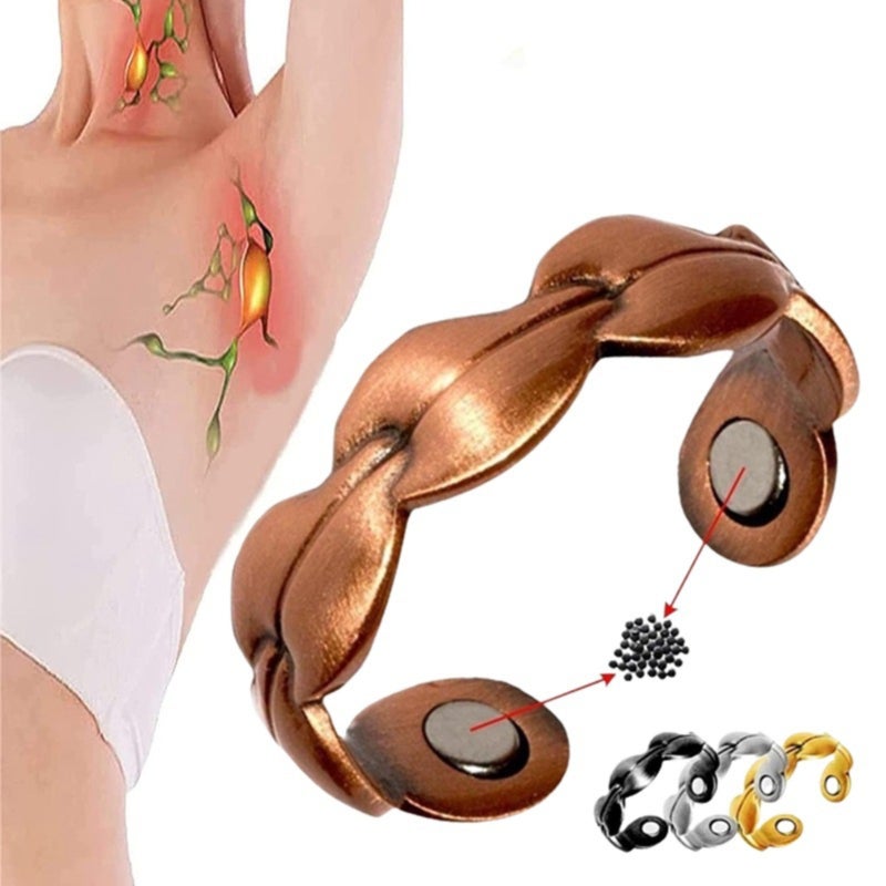 Men's and women's multiple opening adjustable magnetic ring/bronze - Image 2