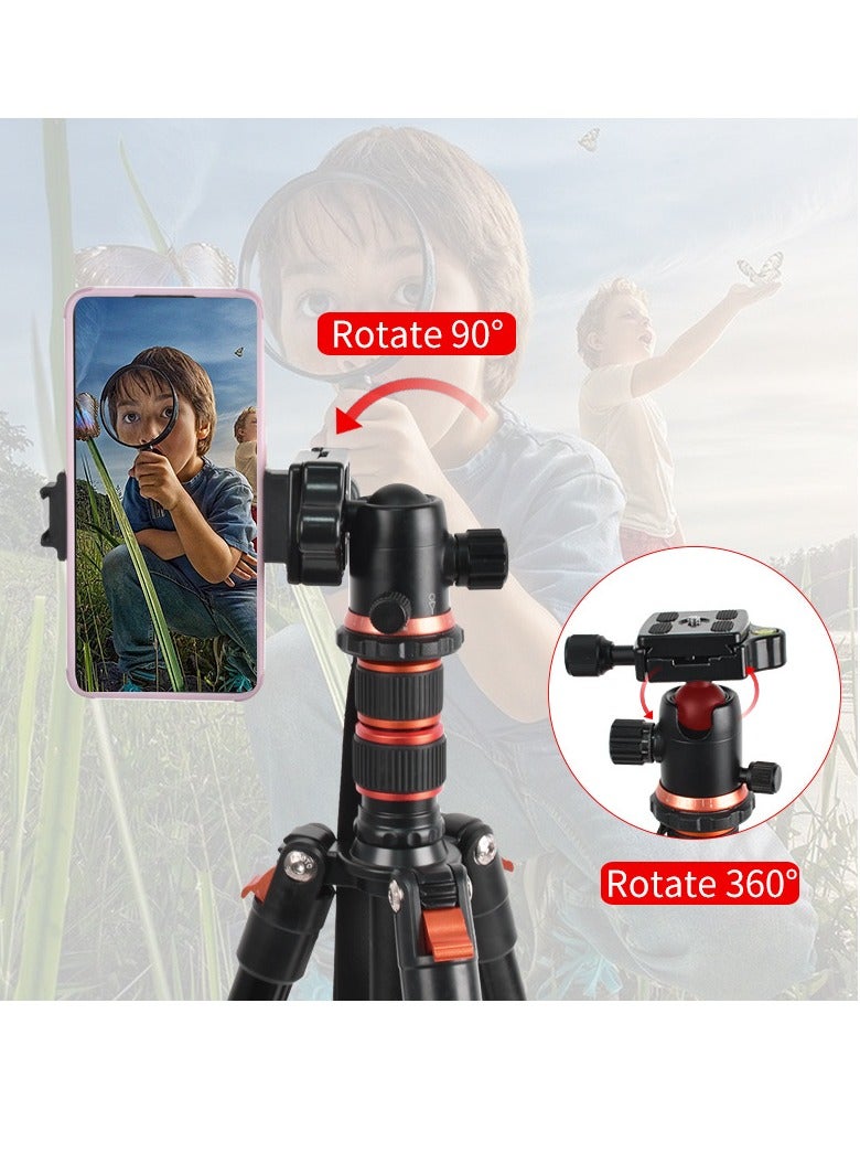 1.7m Professional SLR Camera Tripod Outdoor Mobile Phone Photography Stand Aluminum Alloy Monopod Reverse Stand - Image 2